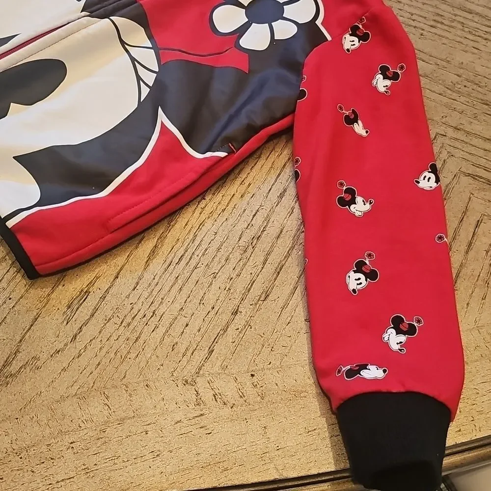 Disney Minnie Mouse Red Kids Hooded Jacket Size 5/6